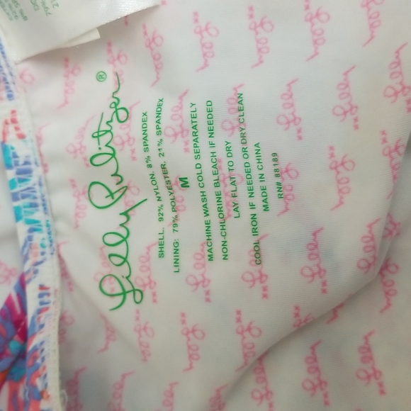 Lilly Pulitzer Seashell One Piece Halter Swimsuit Size Medium - Picture 4 of 5